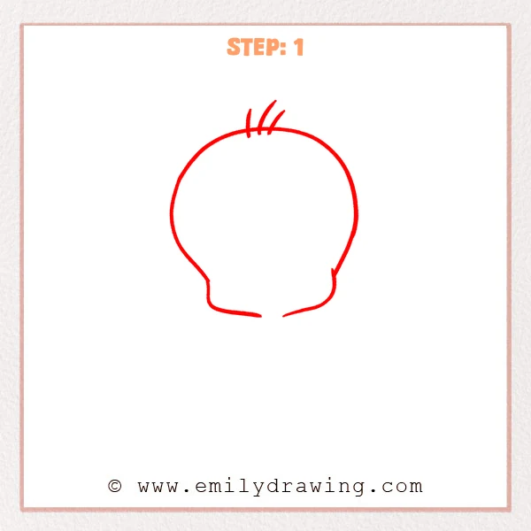 how to draw a tweety bird - Step 1